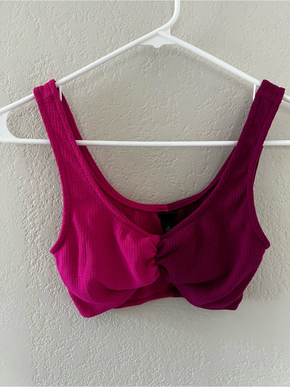 Wild Fable Ribbed Twist Crop Tank - Pink and Magenta